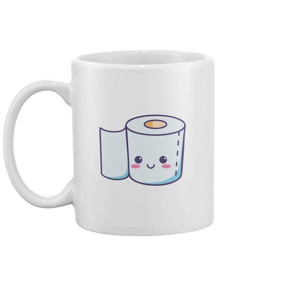 Kawaii Toilet Paper  Mug -Image by Shutterstock