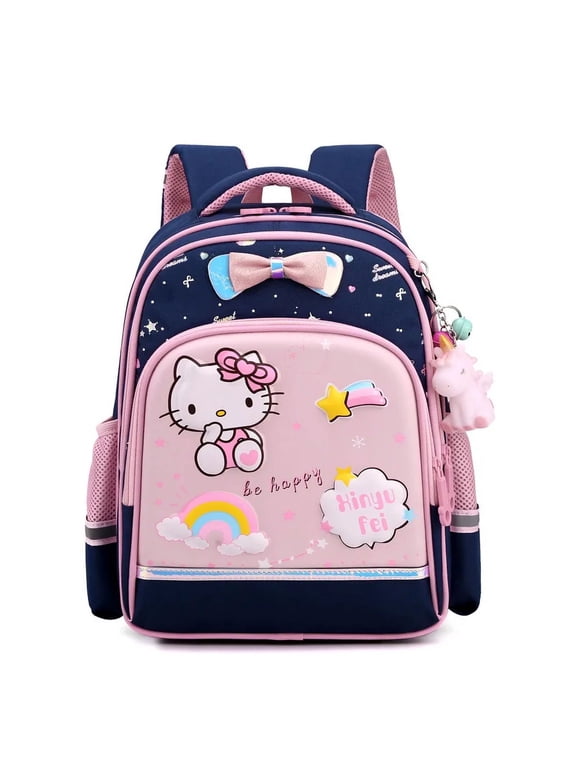 Kawaii Trolley Schoolbag Sanrios Anime New Large Capacity Bag Waterproof Bags Rolling Backpack with Wheel