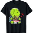 thumbnail image 1 of Kawaii Turtle Eating Ramen Noodles Anime Girls Teens Japanes T-Shirt, 1 of 3