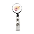 thumbnail image 1 of Kawaii Ukulele Pink Music Retractable Reel ID Badge Key Card Name Tag Holder with Clip, 1 of 7