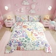 thumbnail image 1 of Kawaii Unicorn Comforter Set Queen Size,Cute Rainbow Floral Unicorn Bedding Set,Watercolor Flower Quilt Bed Set Colorful Flowers Down Comforter with 2 Pillowcases, 1 of 7