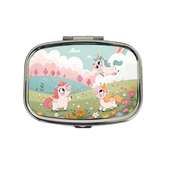 Kawaii Unicorns Small Travel Handbag Pill Box Case