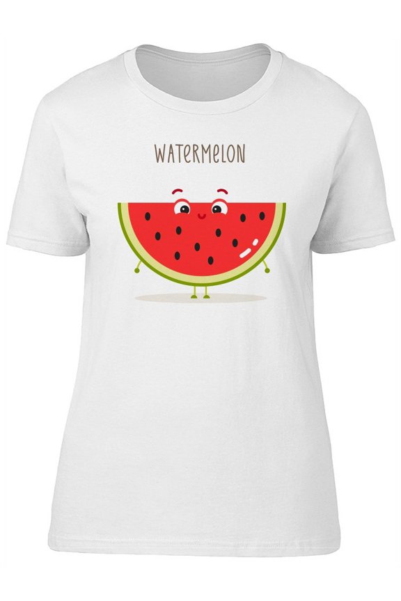Kawaii Watermelon, Cute T-Shirt Women -Image by Shutterstock, Female Large