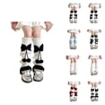 thumbnail image 1 of Kawaii Winter Knitted Leg Warmers, Japanese Style Y2k Harajuku Knee High Loose Socks for Girls, 3 Pairs, 1 of 4