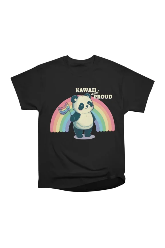 Kawaii and Proud Gay Pride Panda T-Shirt Tee Gift For Him Merch For Her Apparel For Friend