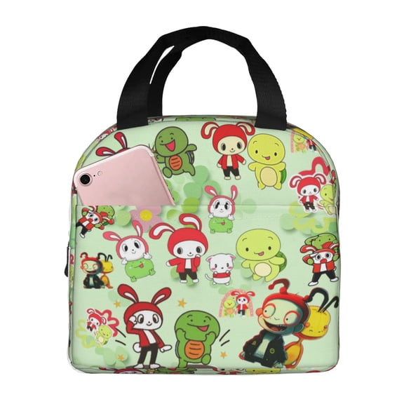 Kawaii jj Mikey Maizen Reusable Lunch Bag Cooler Tote Bag Adjustable Shoulder Strap Insulated Lunch Box for Office Picnic Beach