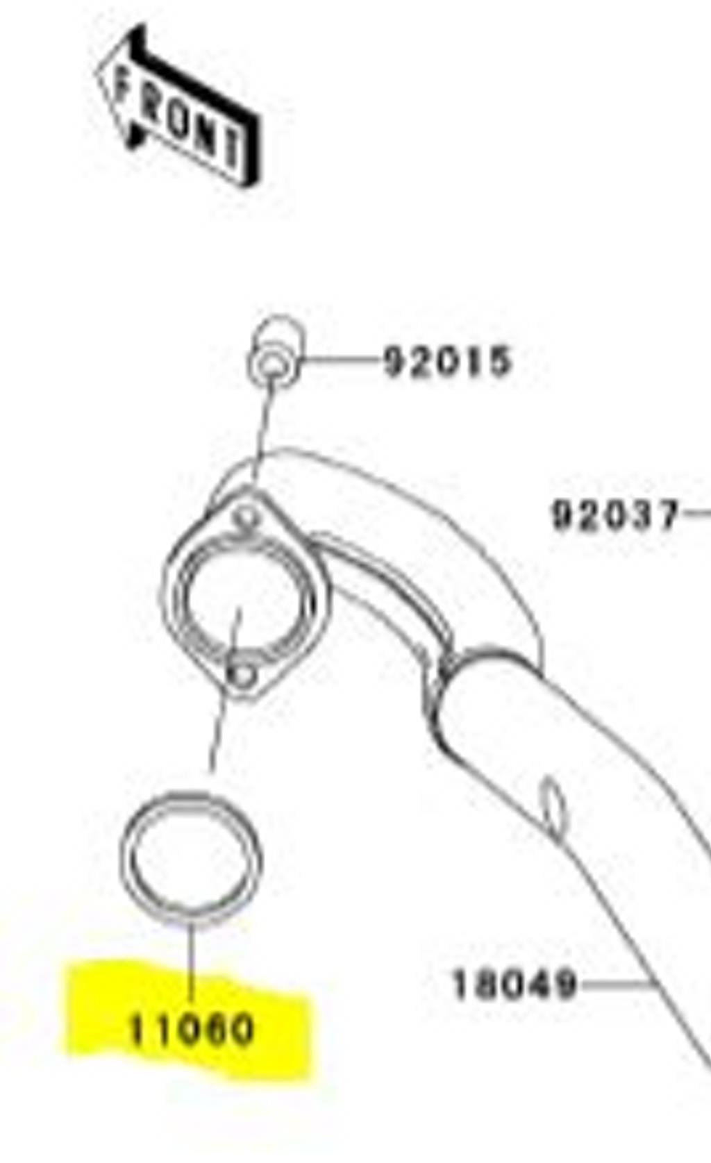 Caltric Muffler Pipe Gasket – Compatible With Kawasaki 11009-1476, 11060-1119 For Vulcan, KLX Models