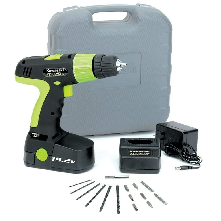 Kawasaki 840051 20-Piece Drill Kit with 19.2-Volt Ni-Cad Cordless