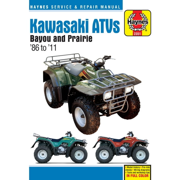 Kawasaki Bayou & Prairie ATVs (86-11) Haynes Repair Manual ^