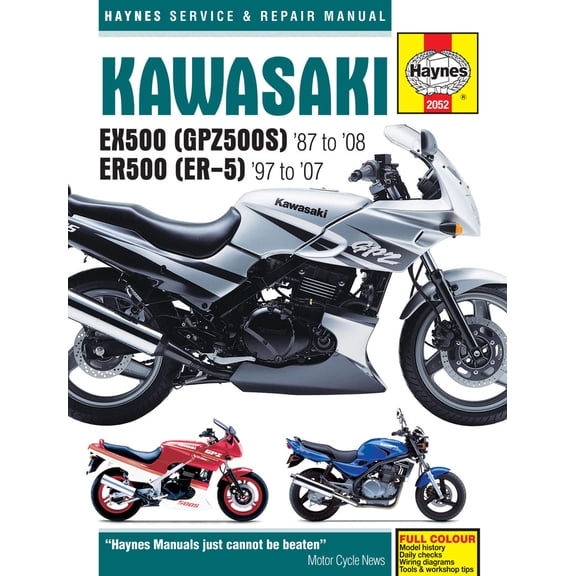 Kawasaki EX500A (87-93) and EX500D (94-08) Haynes Repair Manual ^