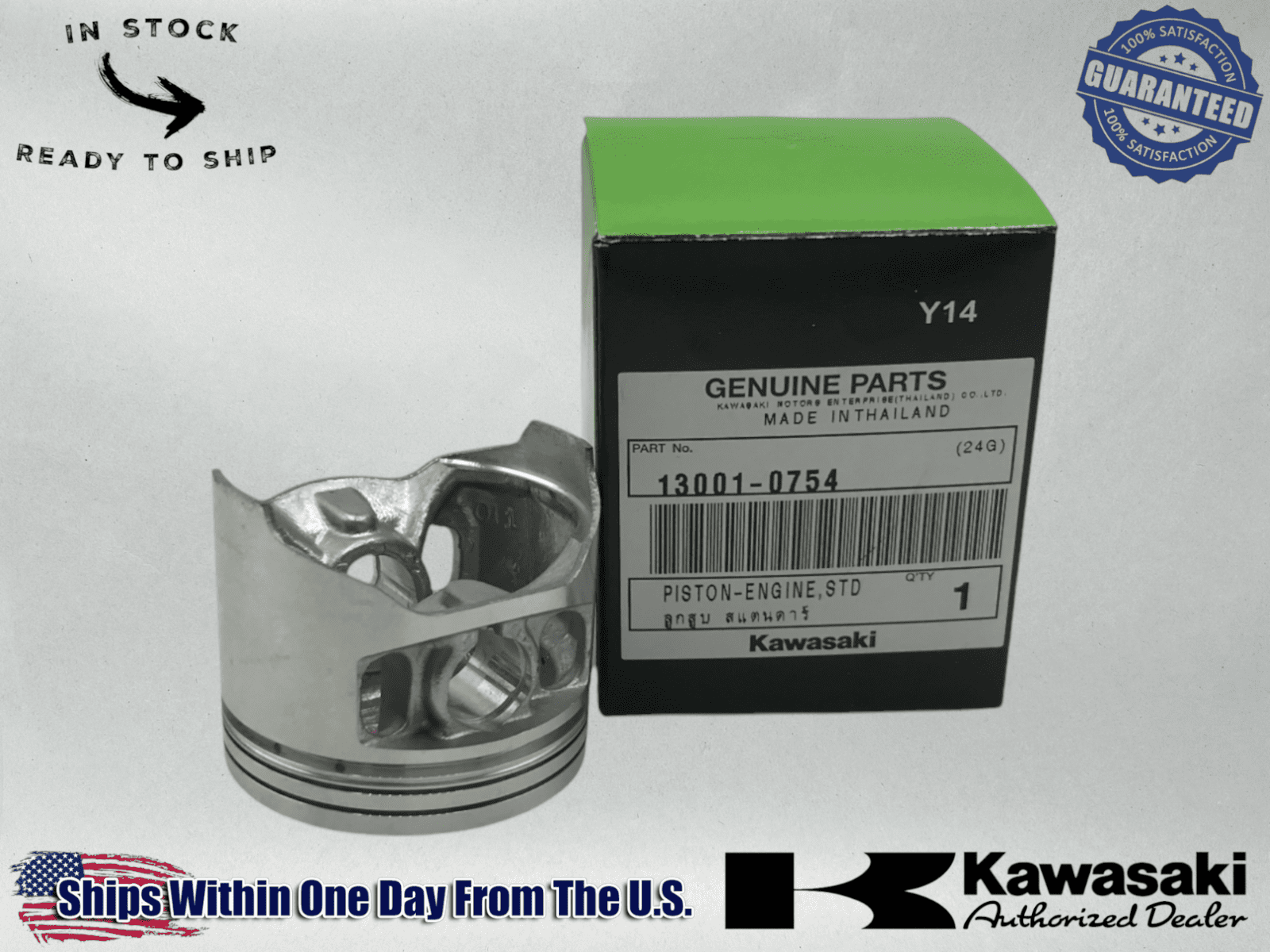 Kawasaki Genuine OEM 2002-09 KLX 110 STD ENGINE PISTON 13001-0754