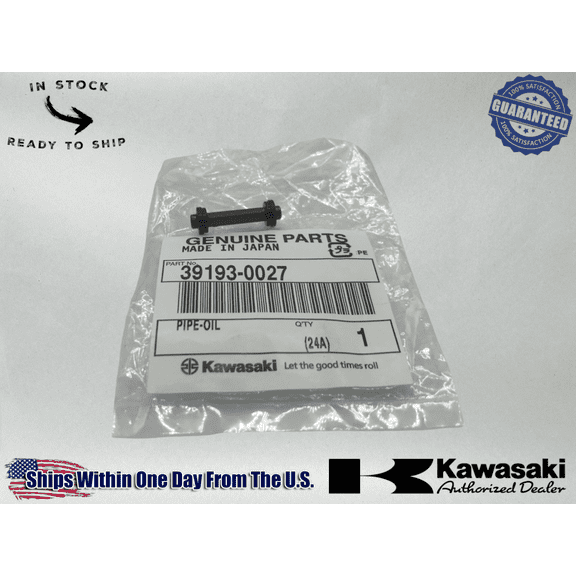 Kawasaki Genuine OEM Authentic 2006-2015 KX450F KFX450R Oil Pipe 39193-0027 1