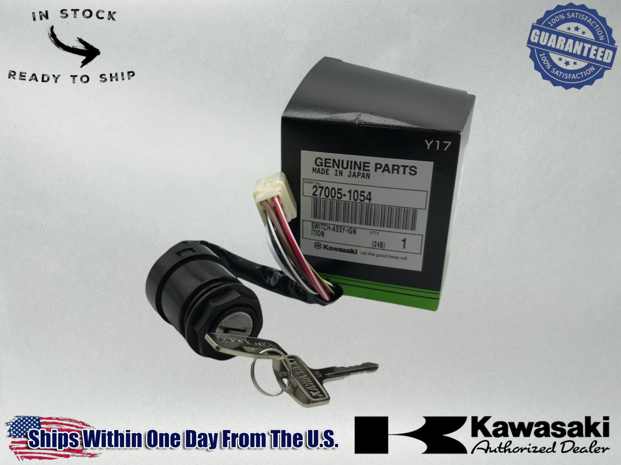Kawasaki Genuine OEM Authentic 82-01 KE 100 Ignition Switch 27005 Kawasaki Genuine OEM Authentic 82-01 KE 100 Ignition Switch 27005