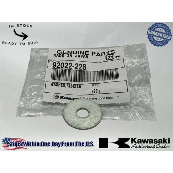 Kawasaki Genuine OEM Authentic Plain Washer 7MM 92022-228