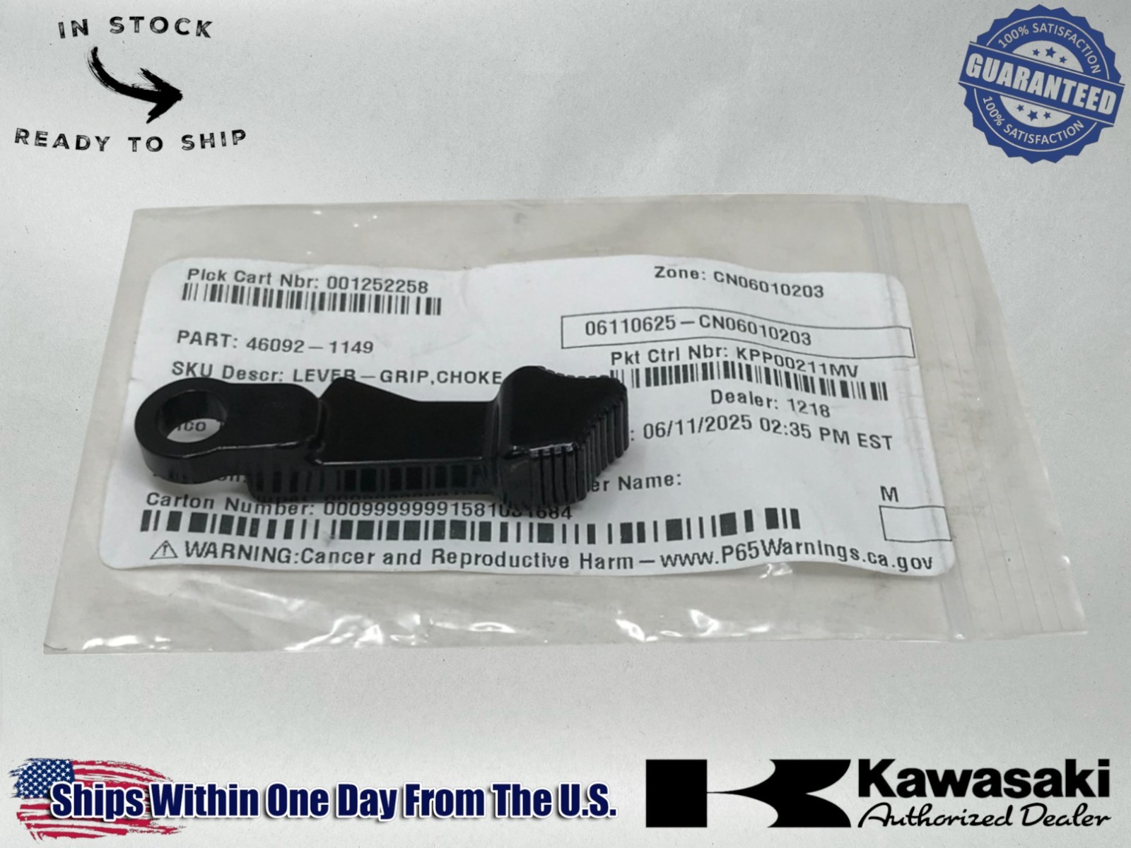 Kawasaki Genuine OEM Choke Lever Bayou 220 250 300 400 LAKOTA