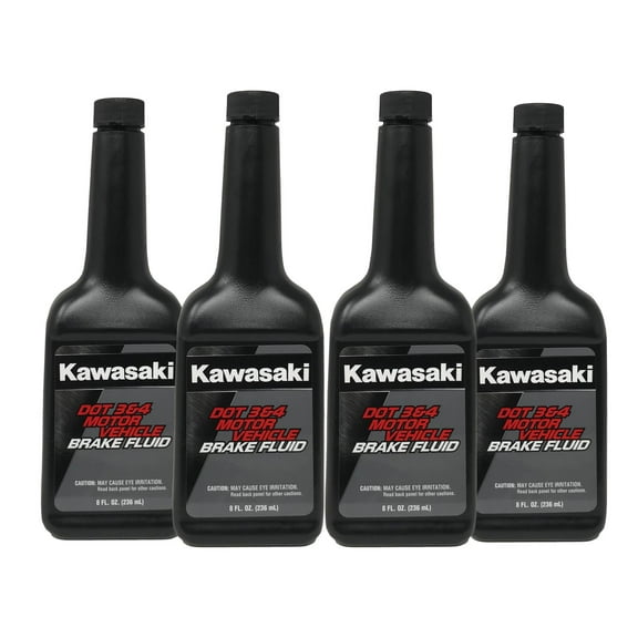 Kawasaki Genuine OEM DOT 3 & 4 Motor Vehicle Brake Fluid K61081-002A - 4 Pack