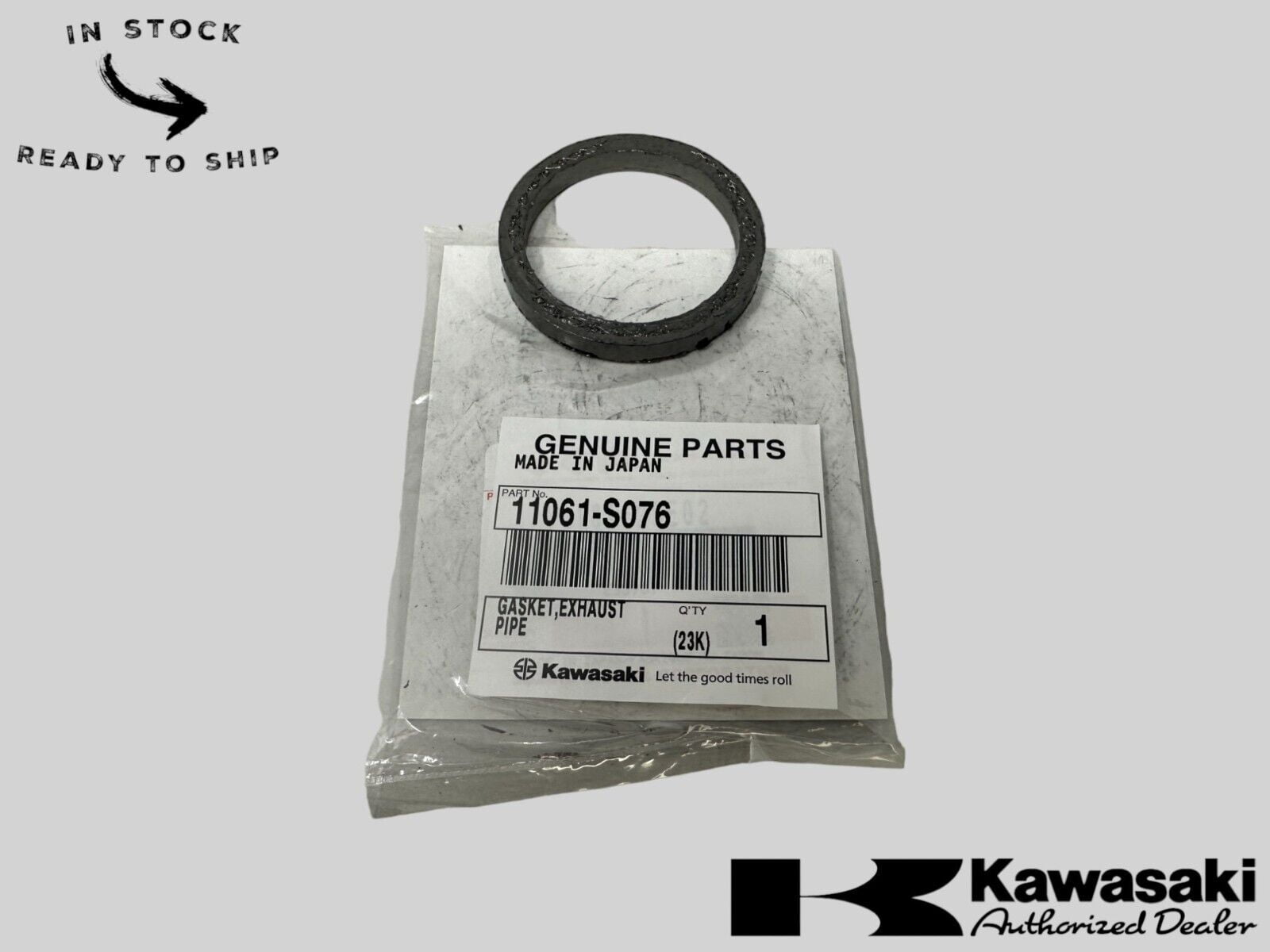 全国送料無料 Exhaust OEM Genuine Kawasaki Pipe 11061-S076 Gasket その他