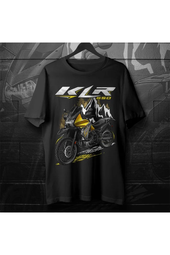 Kawasaki KLR650 2008-2018 T-Shirt, Motorcycle Tee Shirt for ADV Riders
