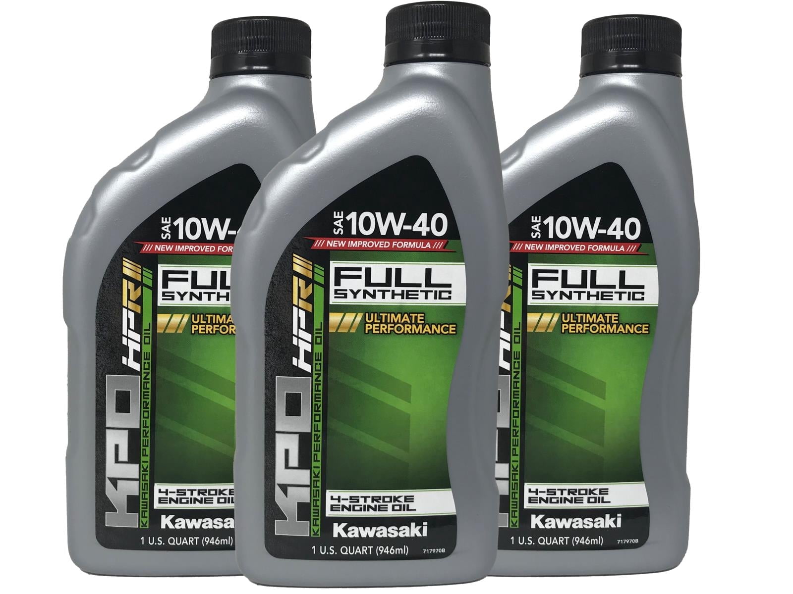 Kawasaki KPO Full Synthetic 4-Stroke Motor Oil 10W-40, ("Pack"3)