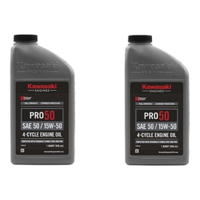 Kawasaki KTECH PRO 50 4-Cycle SAE 50 15-W50 Engine Oil 99969-6700-2PACK