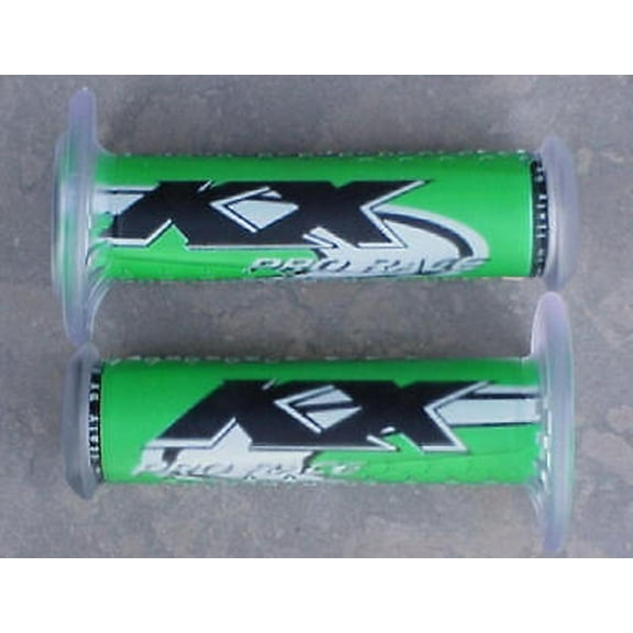 Kawasaki KX KLX 60 65 80 KX85 85 100 125 250 300 400 500 LOGO GEL HAND GRIPS