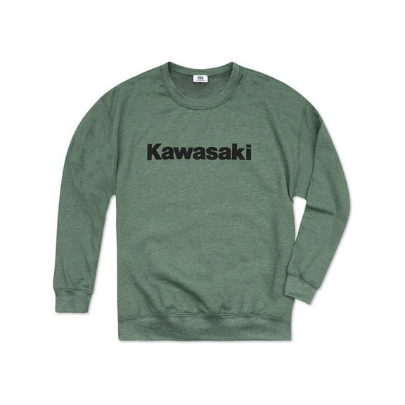 Kawasaki Logo Crewneck Sweatshirt Green Large