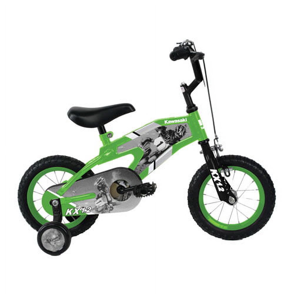 Kawasaki Monocoque Kid's Bike, 12 inch Wheels, 8 inch Frame, Boy's Bike, Green - image 1 of 2