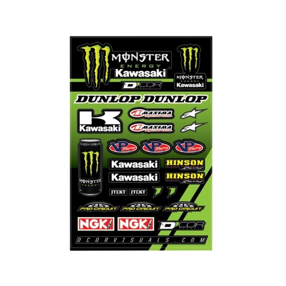 Kawasaki Monster Energy Team Decal Sheet VP Racing Maxima Alinestars 4320-2227