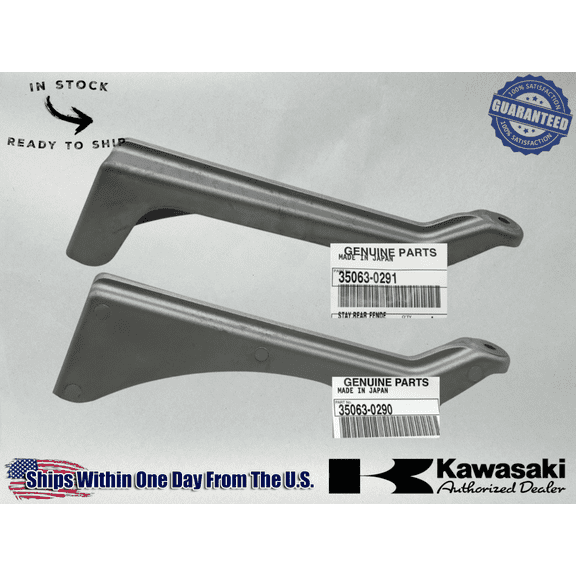 Kawasaki OEM 08-14 Kawasaki KFX450R KFX 450 R Rear Lt & Rt Fender Bracket Set
