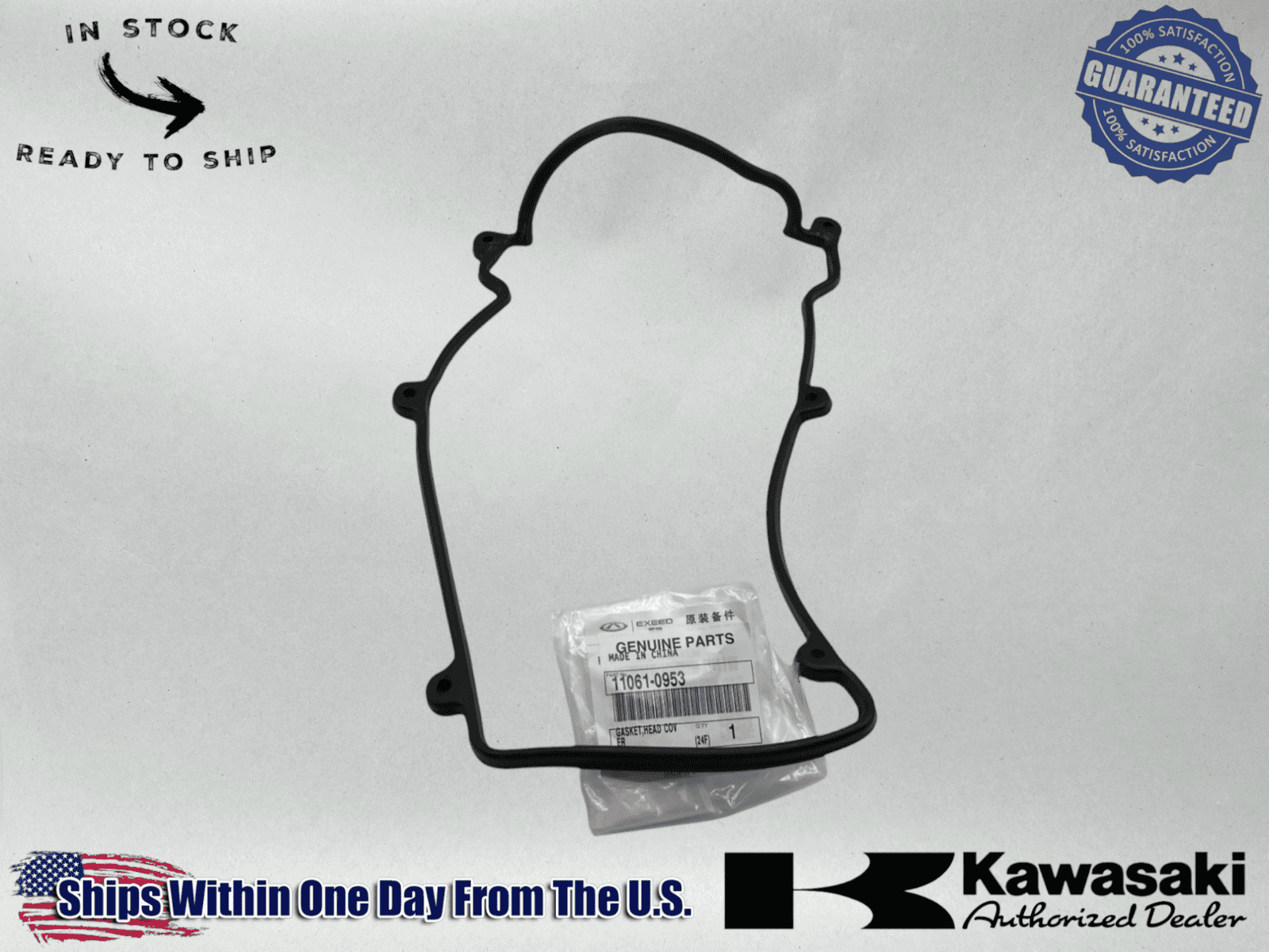 Kawasaki OEM 2015-23 MULE PRO FXT KAF 820 HEAD VALVE COVER GASKET 11061-0953