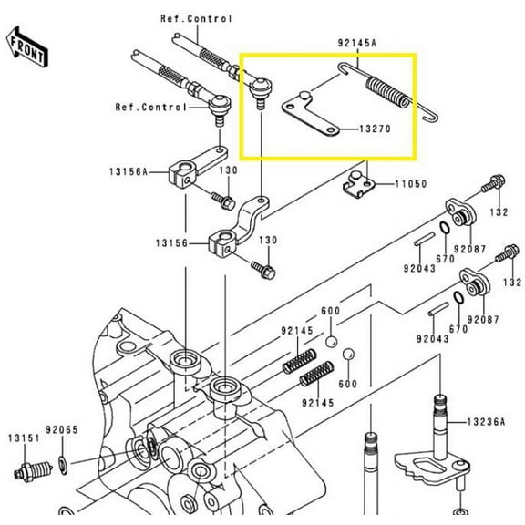 Kawasaki OEM Gear Shifter Plate Prairie 400 KVF400 13270-1850