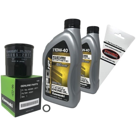 Kawasaki OEM Oil Change Kit for 2011-2018 Kawasaki Mule 4000 with 10W-40 Oil