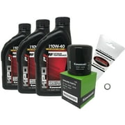 Kawasaki OEM Oil Change Kit for 2023 Kawasaki Ninja ZX-4RR ZX400 with 10W-40 Oil