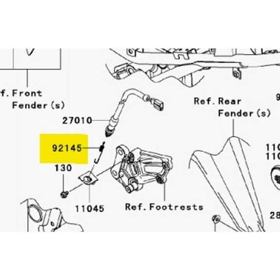 Kawasaki OEM Rear Brake Switch Spring Ninja 250 300 400 Z400 92145-0683
