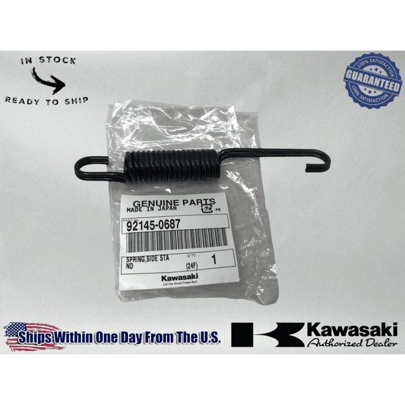 Kawasaki OEM Vulcan 1996 - 2024  Kick Stand Tension Spring  92145-0687