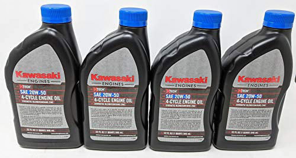 Kawasaki Pack of 4 99969-6298 Genuine OEM K-Tech SAE 20W-50 4-Cycle Engine Oil
