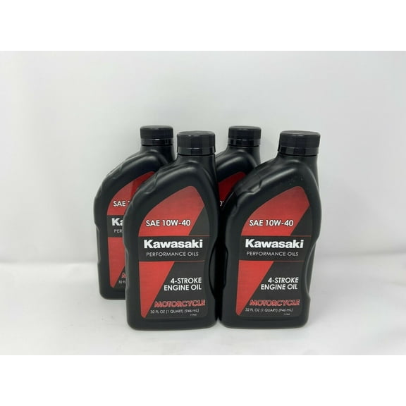 Kawasaki Performance 10W-40 4-Stroke Engine Oil 4 QUARTS K61021-202A 4 PACK