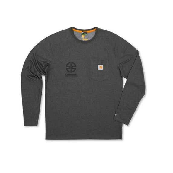 Kawasaki RIVER MARK LOGO CARHARTT WORKWEAR POCKET LONG SLEEVE T-SHIRT Large