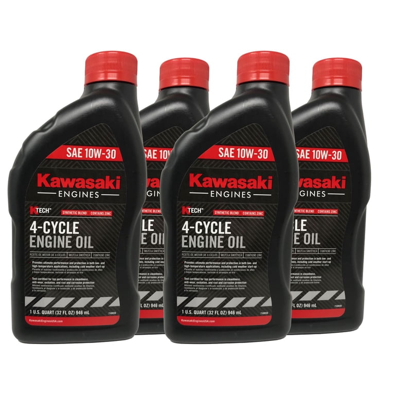 Kawasaki SAE 10W-30 4-Cycle Motor Oil 4 QUARTS 99969-6081 4 PACK