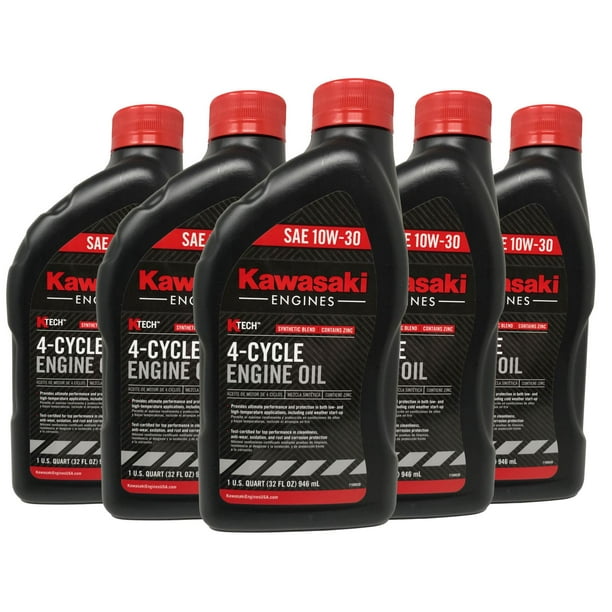 Kawasaki SAE 10W30 4Cycle Motor Oil 5 QUARTS 999696081 5 PACK