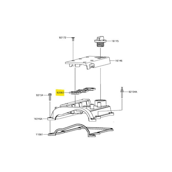 Kawasaki Spark Plug Cover Seal O-Ring Gasket Mule Pro-FX FXR FXT 92093-0608