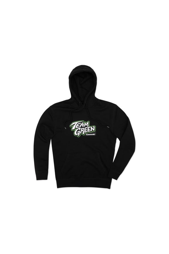 Team Greeen Pull over Hooded Sweatshirt Black Medium