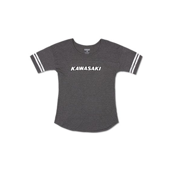 Kawasaki Womens Hertiage Race Day Gray T-Shirt Small