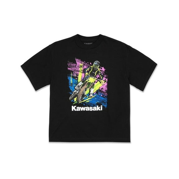 Kawasaki Youth Brite Supercross T-Shirt Black Small