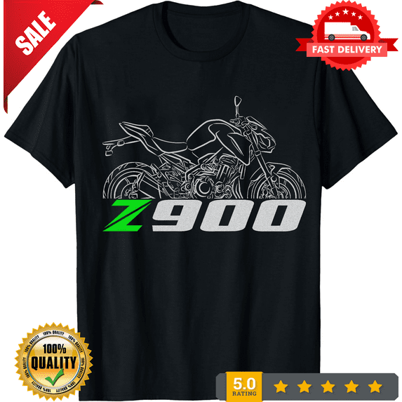 Kawasaki Z900 2017-2024 - Motorcycle T-Shirt for Riders, LIMITED EDITION-TH66115