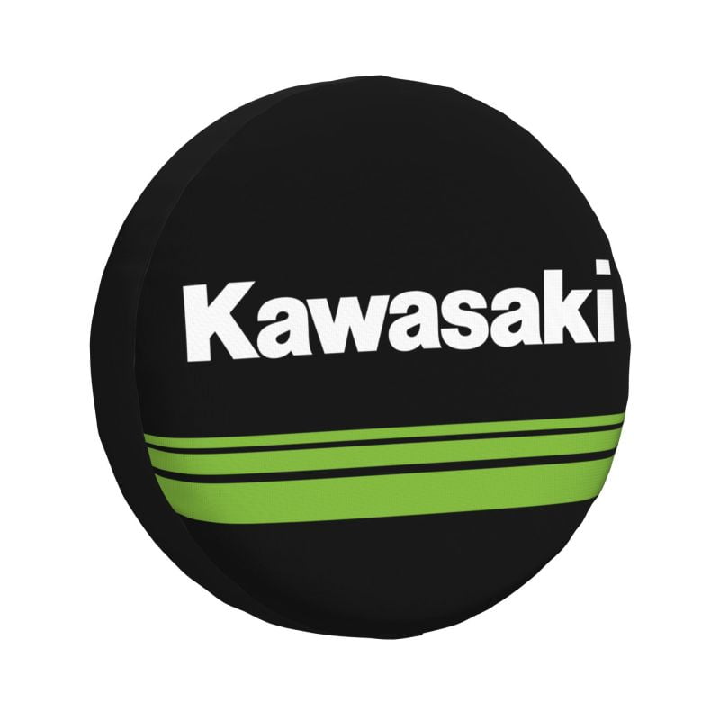 Kawasakis Logo Tire Cover 4WD 4x4 Trailer Sport Motorcycles Spare Wheel