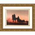 thumbnail image 1 of Kawase Hasui 18x14 Gold Ornate Wood Frame and Double Matted Museum Art Print Titled - The Red Setting Sun (1937), 1 of 4