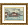 thumbnail image 1 of Kawase Hasui 24x17 Gold Ornate Framed and Double Matted Museum Art Print Titled - Miyajima in De Mist (1947), 1 of 4