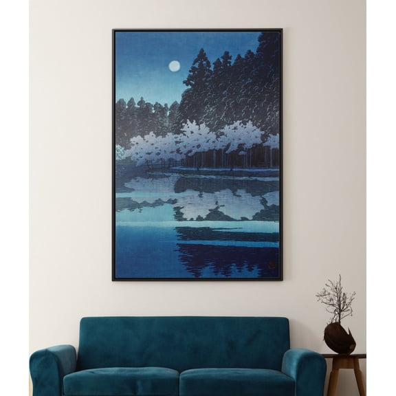 Kawase Hasui Spring Night at Inokashira Wall Art, Ukiyo-e Print, Unframed Paper Poster 8x10in