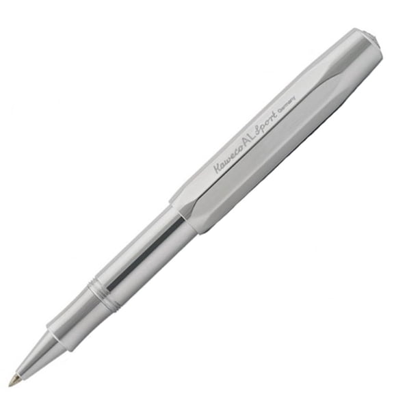 Kaweco AL SPORT Rollerball Silver Gel/Ballpoint Pen Including 0.7 mm Rollerball Pen Refill in Classic Design with Ceramic Ball Premium Aluminium